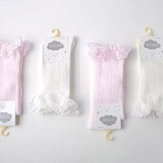 جوراب-دخترانه-بلند-لب-تور-نوزادی