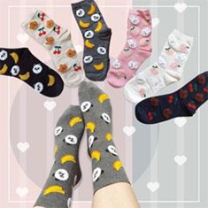 جوراب-نیم-ساق-زنانه-طرح-حیوان-و-میوه-coco