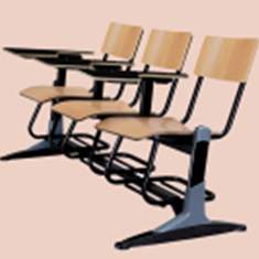 صندلی-چهار-نفره-چوبی-دانشجویی