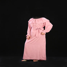 پیراهن-زنانه-یقه-گرد-با-شناسه-g108