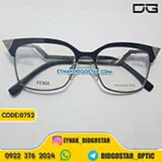 عینک-طبی-زنانه-فلزی-تمام-فریم-لاکچری-برند-فندی