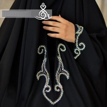 چادر-جواهر-دوزی-حریر-ابریشم-امارات-ندا