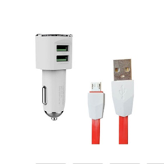 شارژر-فندکی-توشیبا-مدل-T-11-به-همراه-کابل-تبدیل-microUSB