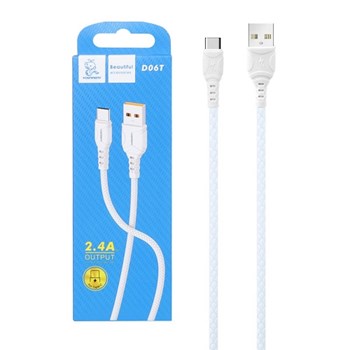 کابل-شارژ-فست-Type-C-Denmen-D06T-2-4A