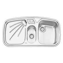 سینک-ظرفشویی-فانتزی-پرنیان-استیل-مدل-1206-توکار
