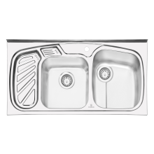 سینک-ظرفشویی-فانتزی-پرنیان-استیل-مدل-1105-روکار