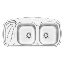 سینک-ظرفشویی-نیمه-فانتزی-پرنیان-استیل-مدل-2205-توکار