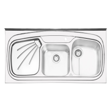 سینک-ظرفشویی-فانتزی-پرنیان-استیل-مدل-1107-روکار