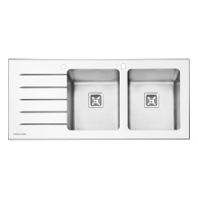 سینک-ظرفشویی-شیشه-ای-سفید-پرنیان-استیل-مدل-4106-توکار