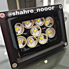 پرژکتور-9وات-LEDPOWER-آفتابی-لنز-محدب