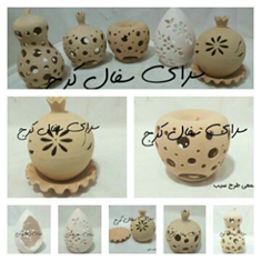 جاشمعی-مشبک-سفالی-خام