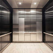 کابین-آسانسور-استیل-نقره-ای