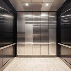 کابین-آسانسور-استیل-نقره-ای