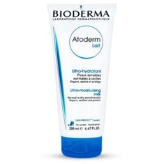 شیر-مرطوب-کننده-صورت-و-بدن-Atoderm-Lait-مناسب-برای-پوست-نرمال-تا-خشک-بایودرما-200-میل