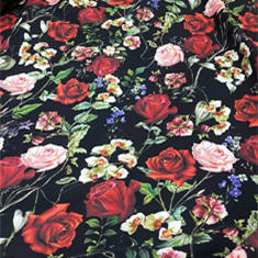 Rose-design-silk-fabric