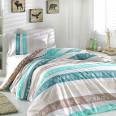 Striped-single-bedspread