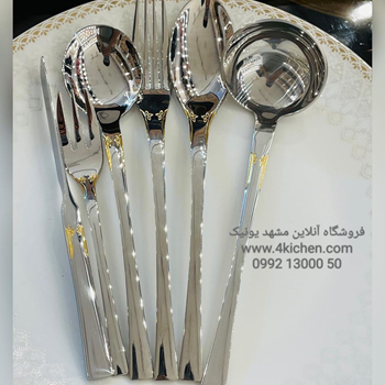 سرویس-قاشق-چنگال-نیکولاس-نیمه-طلایی-طرح-سورنتو-فلاور