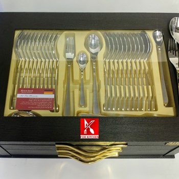 سرویس-قاشق-چنگال-رزنباخ-دور-طلا-طرح-666G