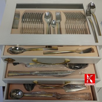 سرویس-قاشق-چنگال-پالرمو-نیمه-طلایی-طرح-تورینو