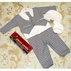 سرهمی-نوزادی-3تکه-طرح-جلیقه-و-کراوات