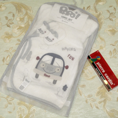 سرویس-حوله-نوزاد-5تکه-مادرکر-طرح-ماشین