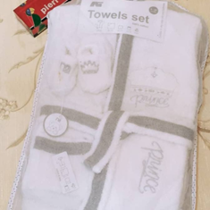 حوله-5تکه-نوزاد-مادرکر-طرح-تاج-نقره-ای