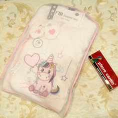 سرویس-حوله-نوزاد-5تکه-مادرکر-طرح-تکشاخ-قلب