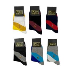 جوراب-نیم-ساق-رنگی-طرح-دار-برند-POLO