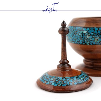 قندان-چوبی-فیروزه-کوب