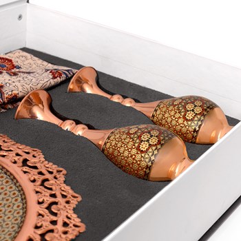 پکیج-بشقاب-و-گلدان-مس-و-خاتم-کاری