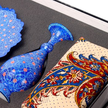 پکیج-گلدان-و-بشقاب-مینا-کاری