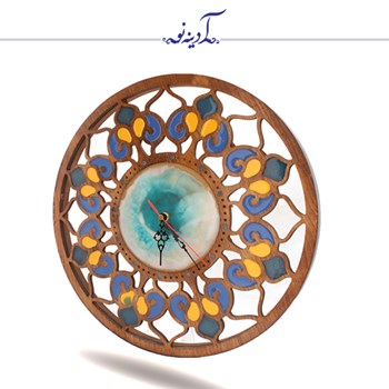ساعت-چوب-و-رزین-طرح-خورشیدی