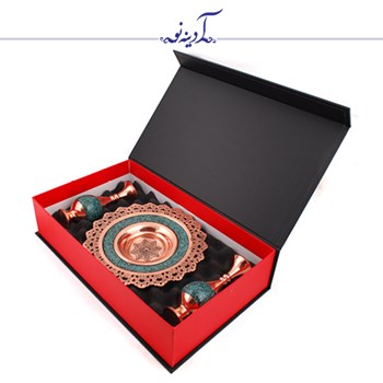 پکیج-گلدان-و-بشقاب-فیروزه-کوب