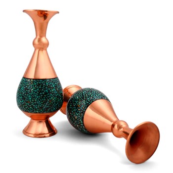 گلدان-صراحی-فیروزه-کوبی-ارتفاع-60برند-آدینه-نو