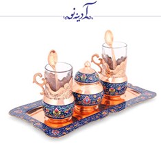 سرویس-چای-خوری-دو-نفر-مس-و-پرداز