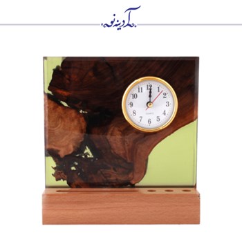 ساعت-رومیزی-چوب-و-رزین