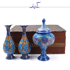 پکیج-شکلات-خوری-و-گلدان-مینا-کاری