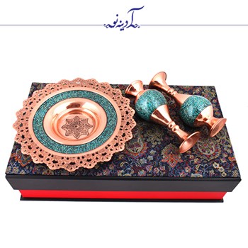 پکیج-گلدان-و-بشقاب-فیروزه-کوب