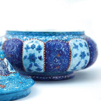 قندان-بشقاب-پرنده-میناکاری-سایز-17