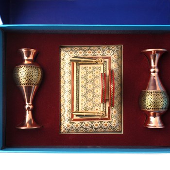 پکیج-گلدان-مس-و-خاتم-و-جاخودکاری-خاتم-کاری