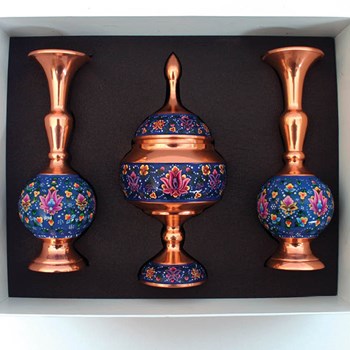 پکیج-گلدان-و-شکلات-خوری-مس-و-پرداز