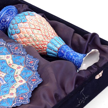 پکیج-گلدان-بشقاب-میناکاری-شده