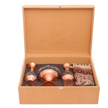 پکیج-گلدان-شکلات-خوری-مس-و-پرداز-با-ترمه
