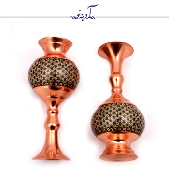 گلدان-شلغمی-مس-و-خاتم-سایز-16