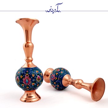 گلدان-شلغمی-مس-و-پرداز-ارتفاع20سانتی-متر