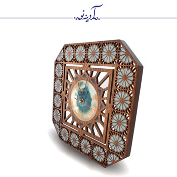 ساعت-چوب-و-رزین-طرح-شمسه
