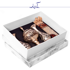 پکیج-شکلات-خوری-و-گلدان-طرح-نقره