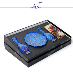 پکیج-گلدان-و-بشقاب-مینا-کاری