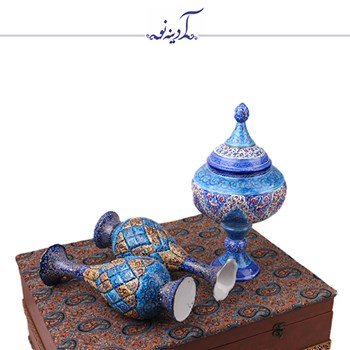 پکیج-شکلات-خوری-و-گلدان-مینا-کاری