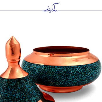 شکلات-خوری-فیروزه-کوبی-طرح-سفینه-ارتفاع-18-سانتی-متر